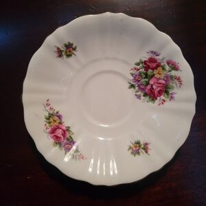 Vintage Royal Stuart Saucer Rose Bouquet Spencer Stevenson Bone China
